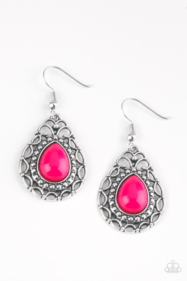 Flirty Finesse - Pink - Paparazzi Earring Image