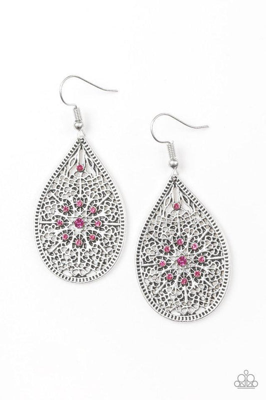 Paparazzi Earring ~ Dinner Party Posh - Pink