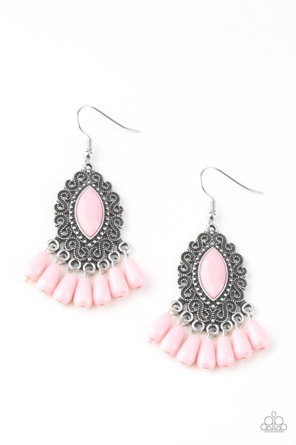 Paparazzi Earring ~ Private Villa - Pink