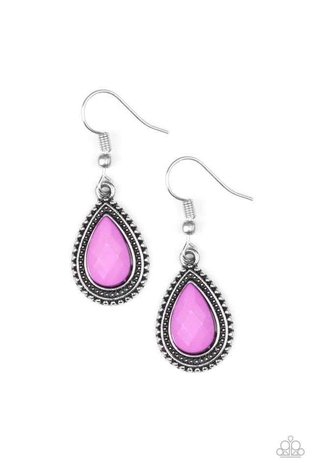 Paparazzi Earring ~ Summer Vacay - Purple