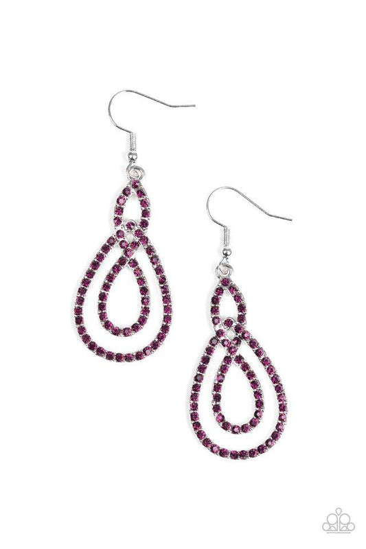 Paparazzi Earring ~ Sassy Sophistication - Purple