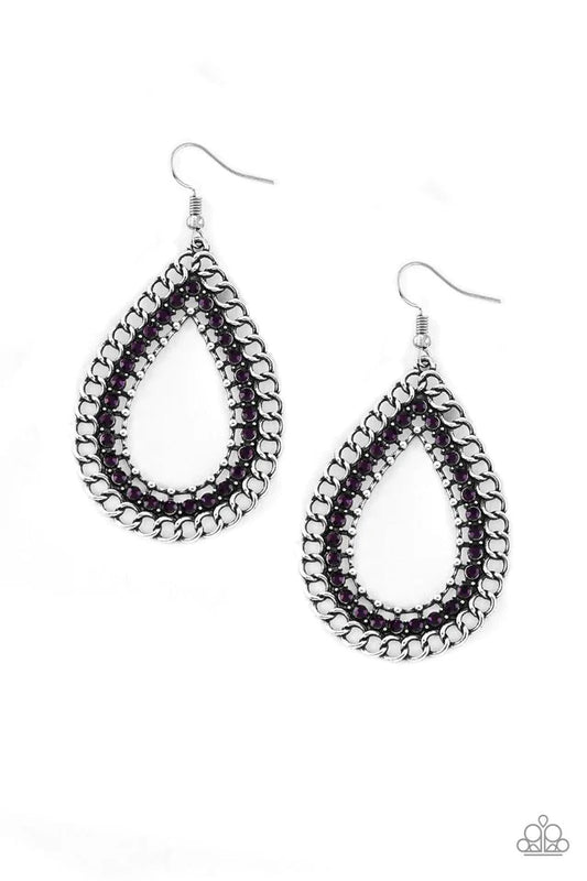 Paparazzi Earring ~ Mechanical Marvel - Purple