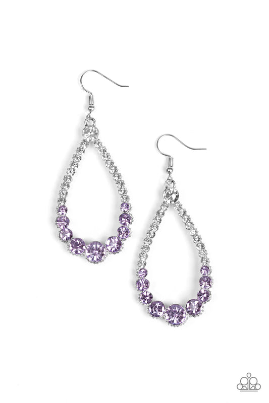 Paparazzi Earring ~ Token Twinkle - Purple