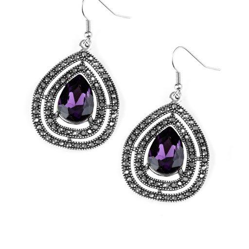 Paparazzi Earring ~ Royal Squad - Purple