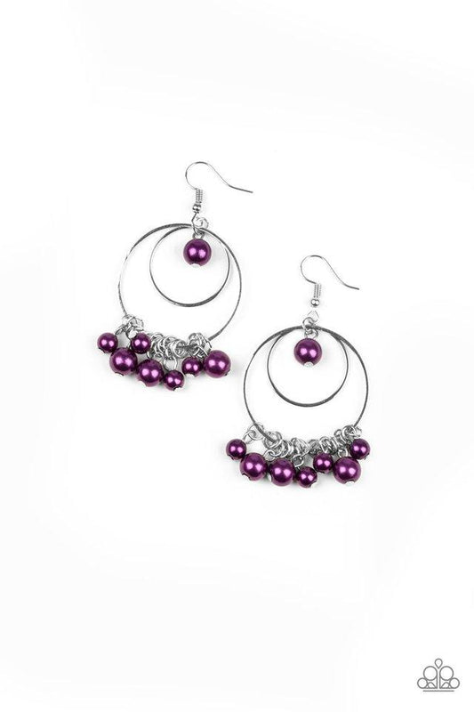 Paparazzi Earring ~ New York Attraction - Purple