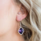 Paparazzi Earring ~ Glow It Up - Purple
