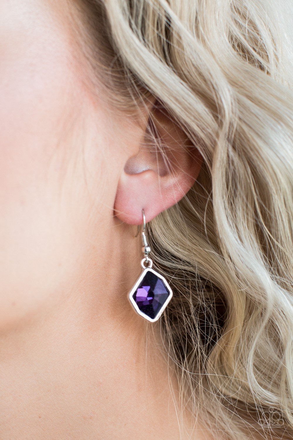 Paparazzi Earring ~ Glow It Up - Purple