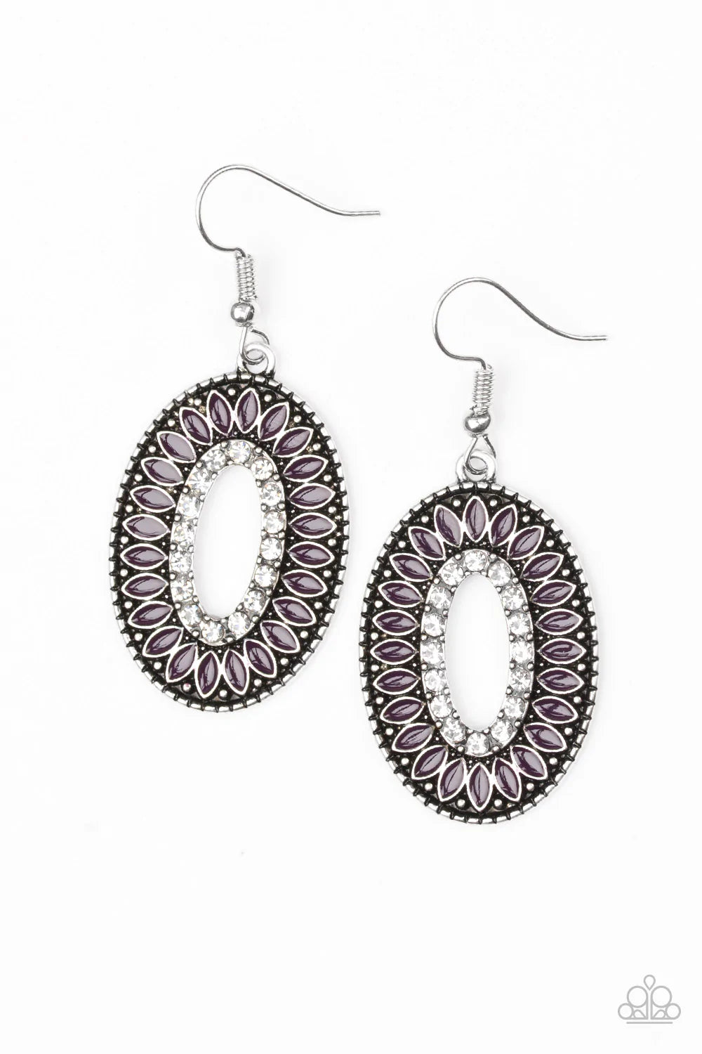 Paparazzi Earring ~ Fishing For Fabulous - Purple