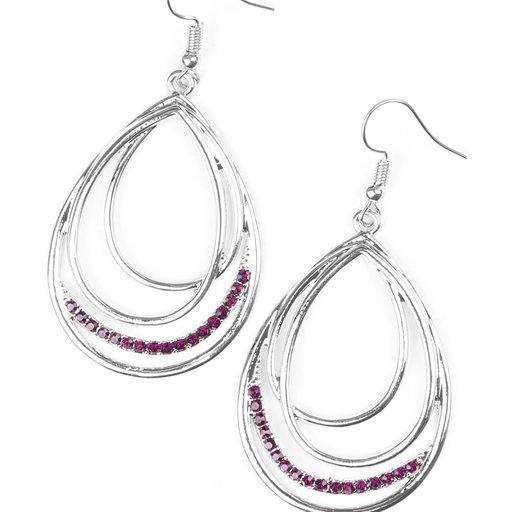 Paparazzi Earring ~ Start Each Day With Sparkle - Purple