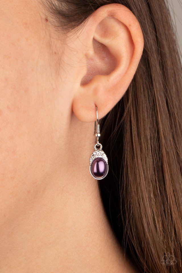 How Fancy - Purple - Paparazzi Earring Image