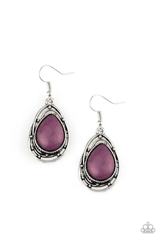Paparazzi Earring ~ Abstract Anthropology - Purple