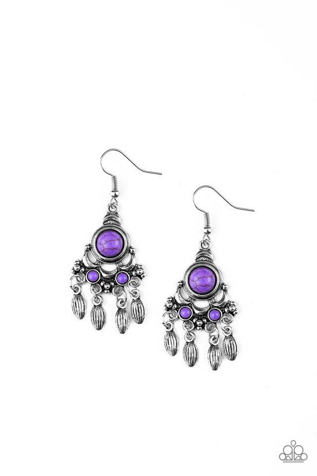 Paparazzi Earring ~ No Place Like HOMESTEAD - Purple