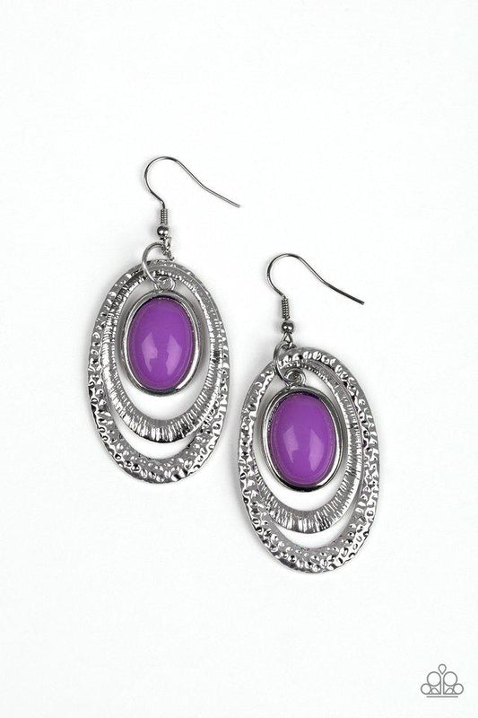 Paparazzi Earring ~ Seaside Spinster - Purple