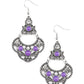 Garden State Glow - Purple - Paparazzi Earrings Image