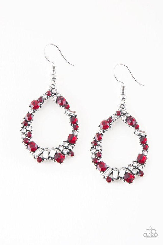 Paparazzi Earring ~ Crushing Couture - Red