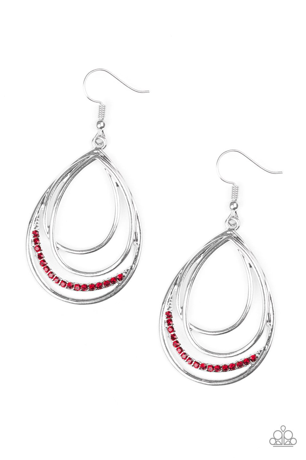 Paparazzi Earring ~ Start Each Day With Sparkle - Red