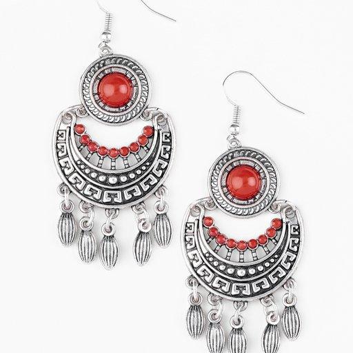 Paparazzi Earring ~ Mantra to Mantra - Red