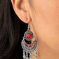 Mantra to Mantra - Red - Paparazzi Earring Image