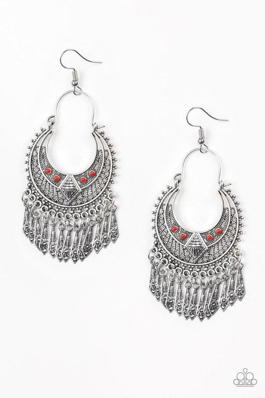 Paparazzi Earring ~ Walk On The Wildside - Red