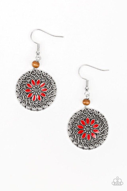 Paparazzi Earring ~ Honolulu Harmony - Red