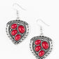 Wild Heart Wonder - Red - Paparazzi Earring Image