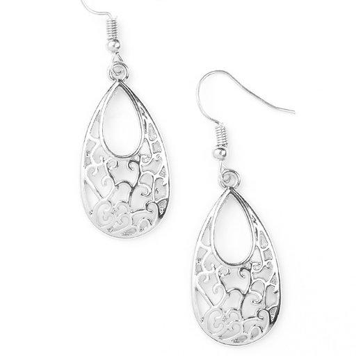 Paparazzi Earring ~ Always Be VINE - Silver