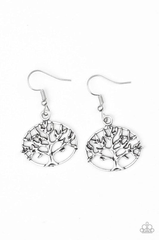 Paparazzi Earring ~ Dream TREEHOUSE - Silver