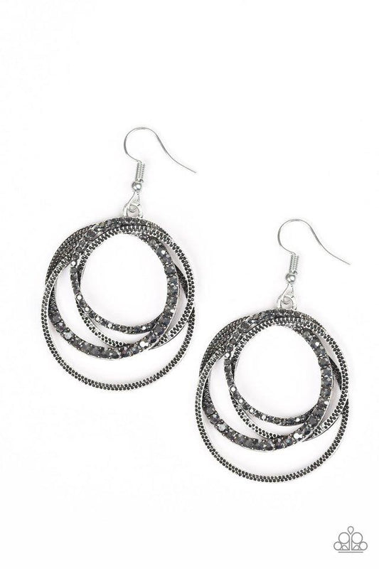 Paparazzi Earring ~ Elegantly Entangled - Silver