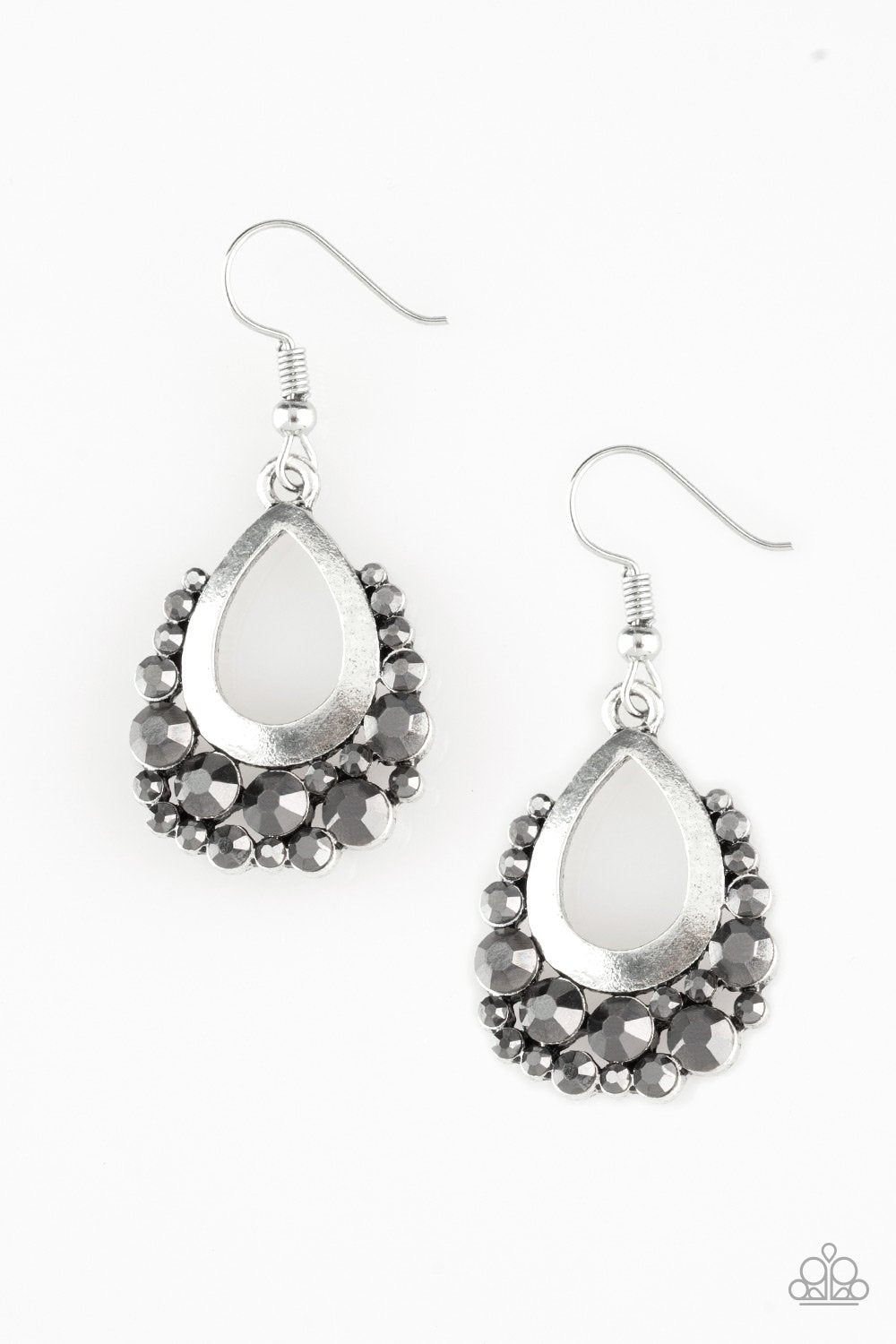 Paparazzi Earring ~ Table For Two - Silver