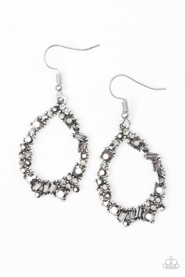 Paparazzi Earring ~ Crushing Couture - Silver