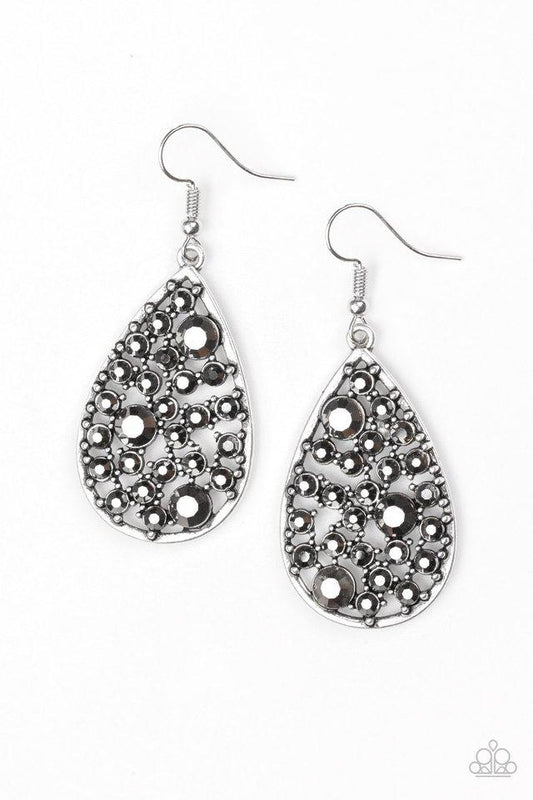 Paparazzi Earring ~ GLOW With The Flow - Silver