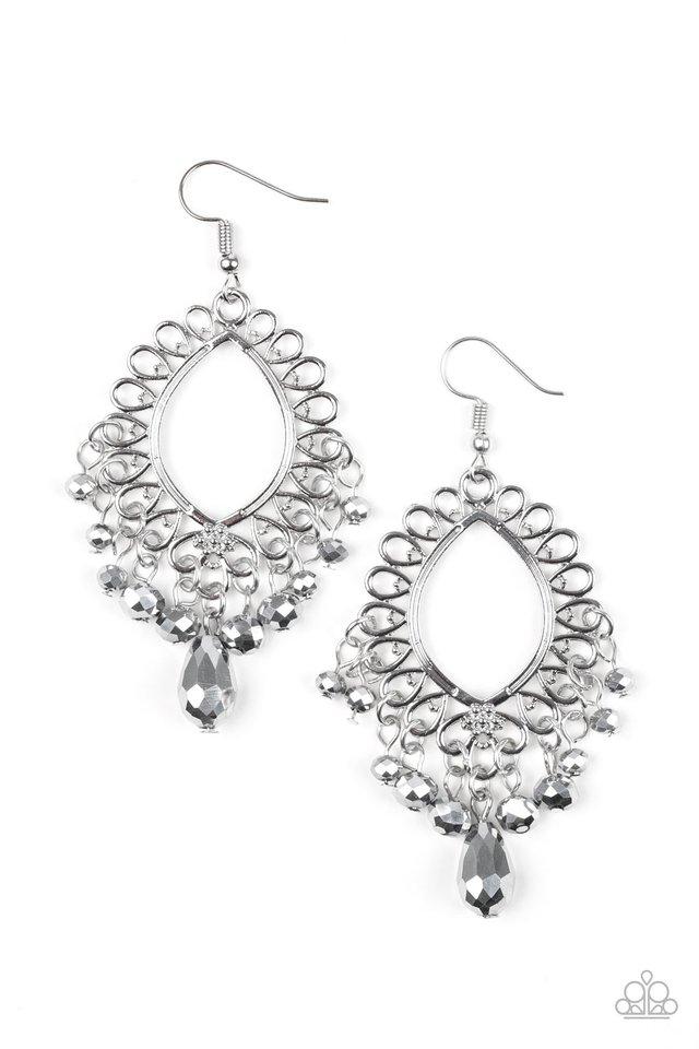 Paparazzi Earring ~ Just Say NOIR - Silver