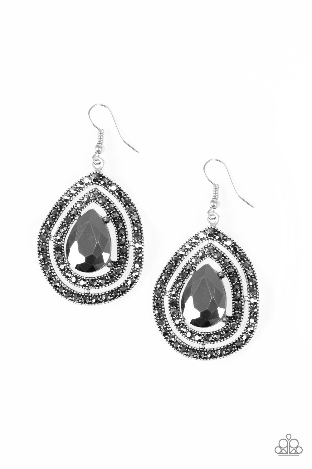 Paparazzi Earring ~ Royal Squad - Silver