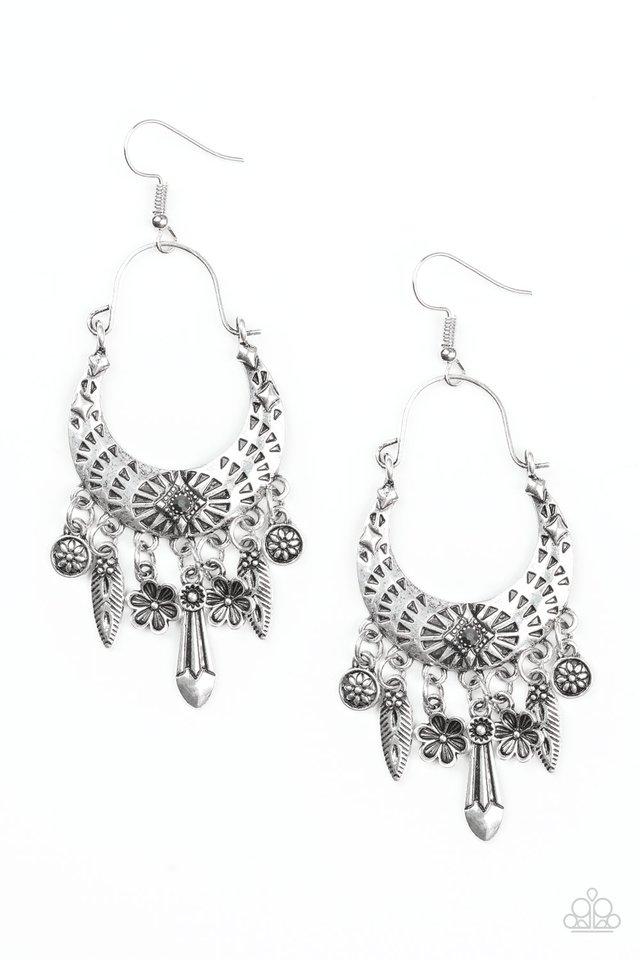 Paparazzi Earring ~ Nature Escape - Silver