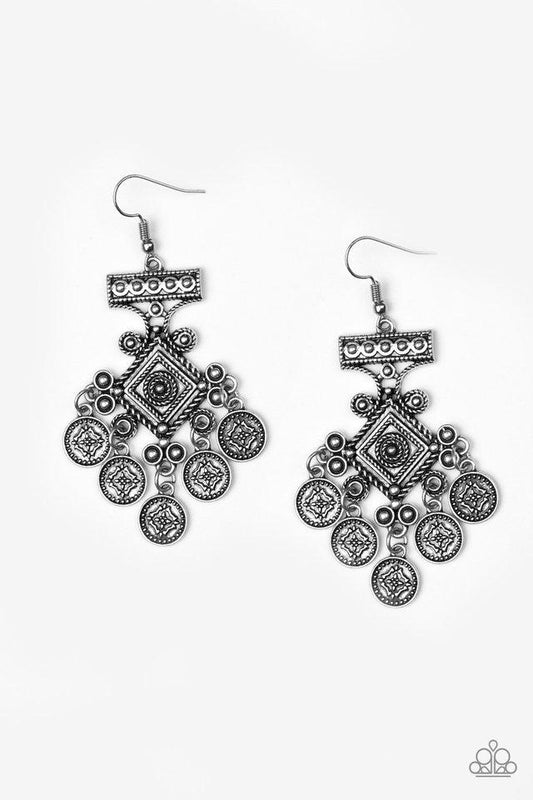 Paparazzi Earring ~ Unexplored Lands - Silver