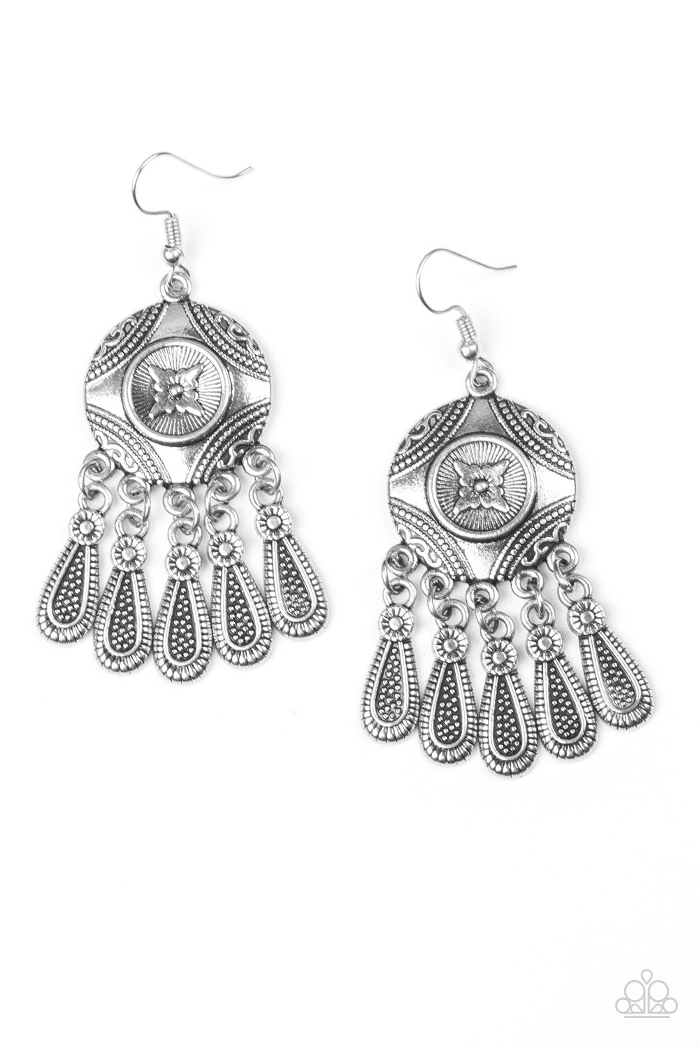 Paparazzi Earring ~ Whimsical Wind Chimes - Silver