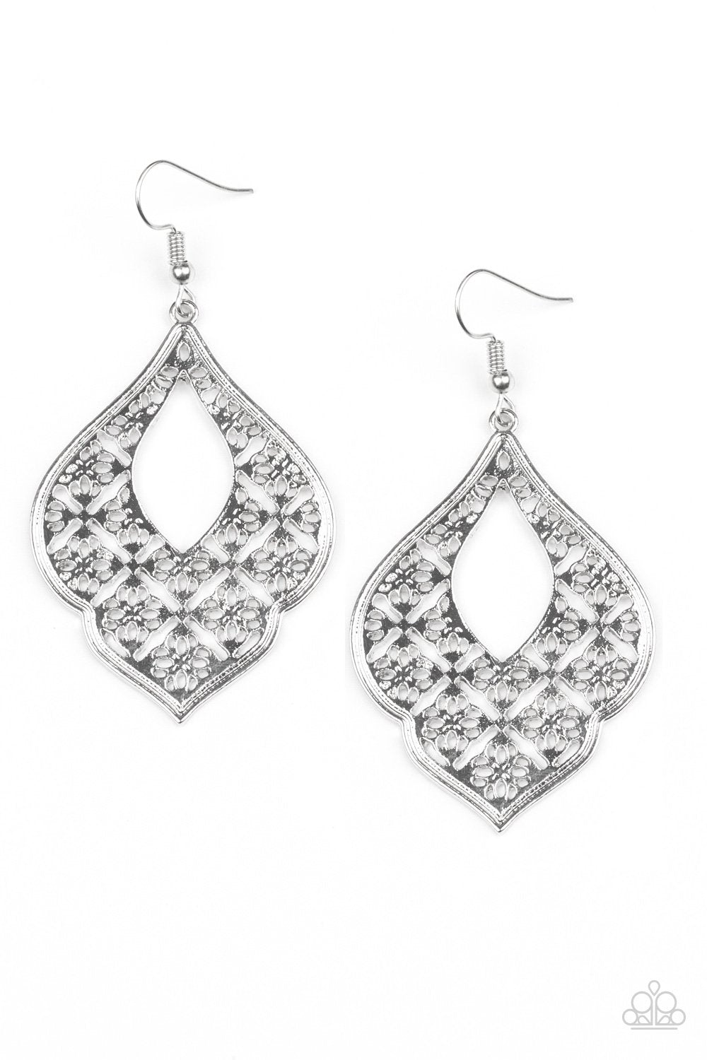 Paparazzi Earring ~ Totally Taj Mahal - Silver