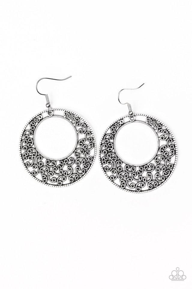 Paparazzi Earring ~ Wistfully Winchester - Silver