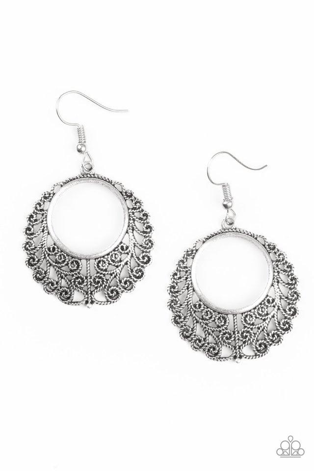 Paparazzi Earring ~ Grapevine Glamorous - Silver