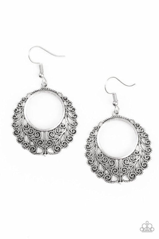 Paparazzi Earring ~ Grapevine Glamorous - Silver