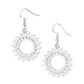 Wreathed In Radiance - White - Paparazzi Earring Image