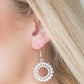 Wreathed In Radiance - White - Paparazzi Earring Image