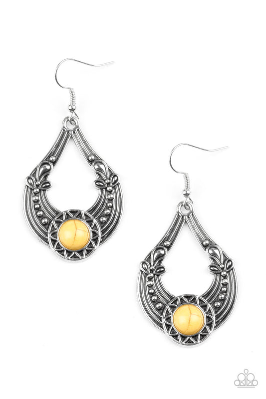 Paparazzi Earring ~ Sol Sonata - Yellow