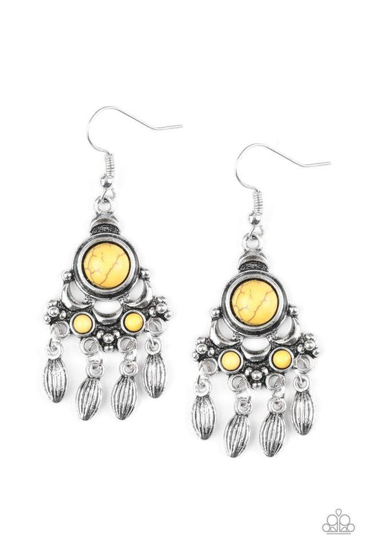 Paparazzi Earring ~ No Place Like HOMESTEAD - Yellow