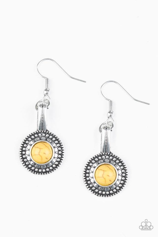 Paparazzi Earring ~ Simply Stagecoach - Yellow