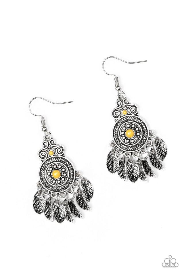 Paparazzi Earring ~ Lower East WILDSIDE - Yellow