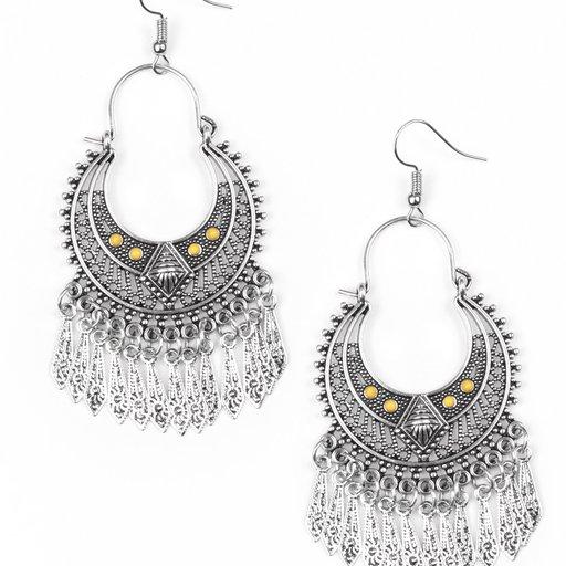 Paparazzi Earring ~ Walk On The Wildside - Yellow