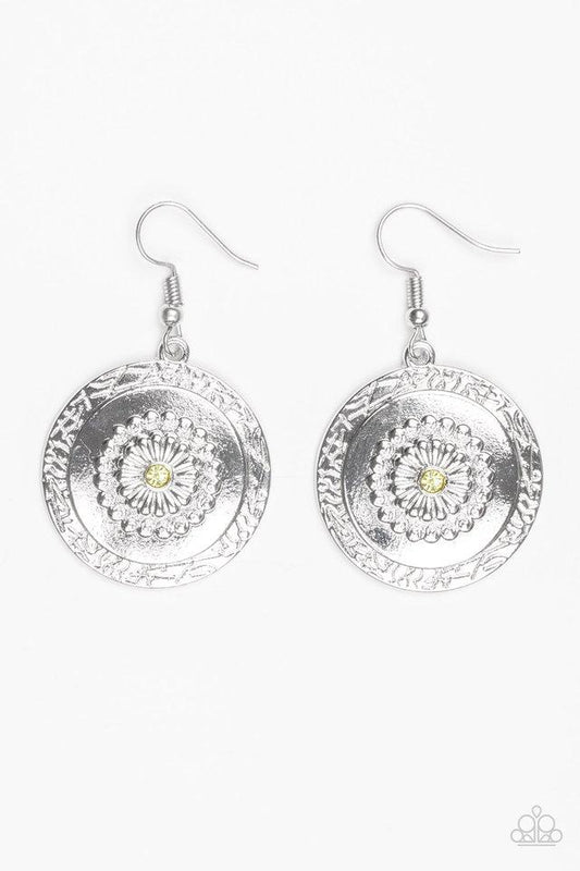 Paparazzi Earring ~ Peppy Poppy - Yellow