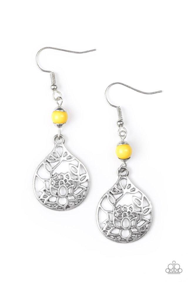 Paparazzi Earring ~ In Bloom - Yellow