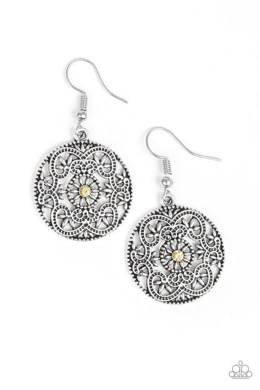 Paparazzi Earring ~ Rochester Royale - Yellow